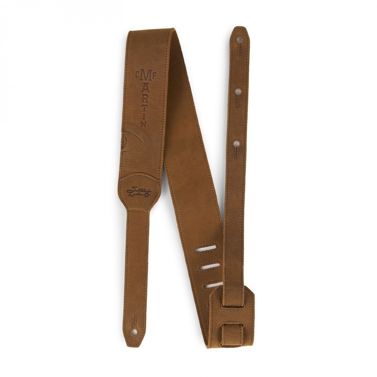 C.F. Martin Luxe Saddleback Full Grain Leather Strap, Tobacco